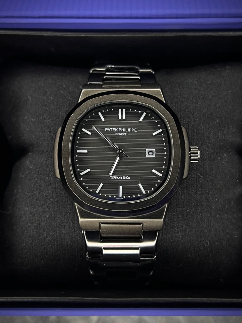 Patek Philippe Date Just Black Luxury Watch for Men